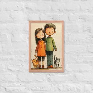Framed poster